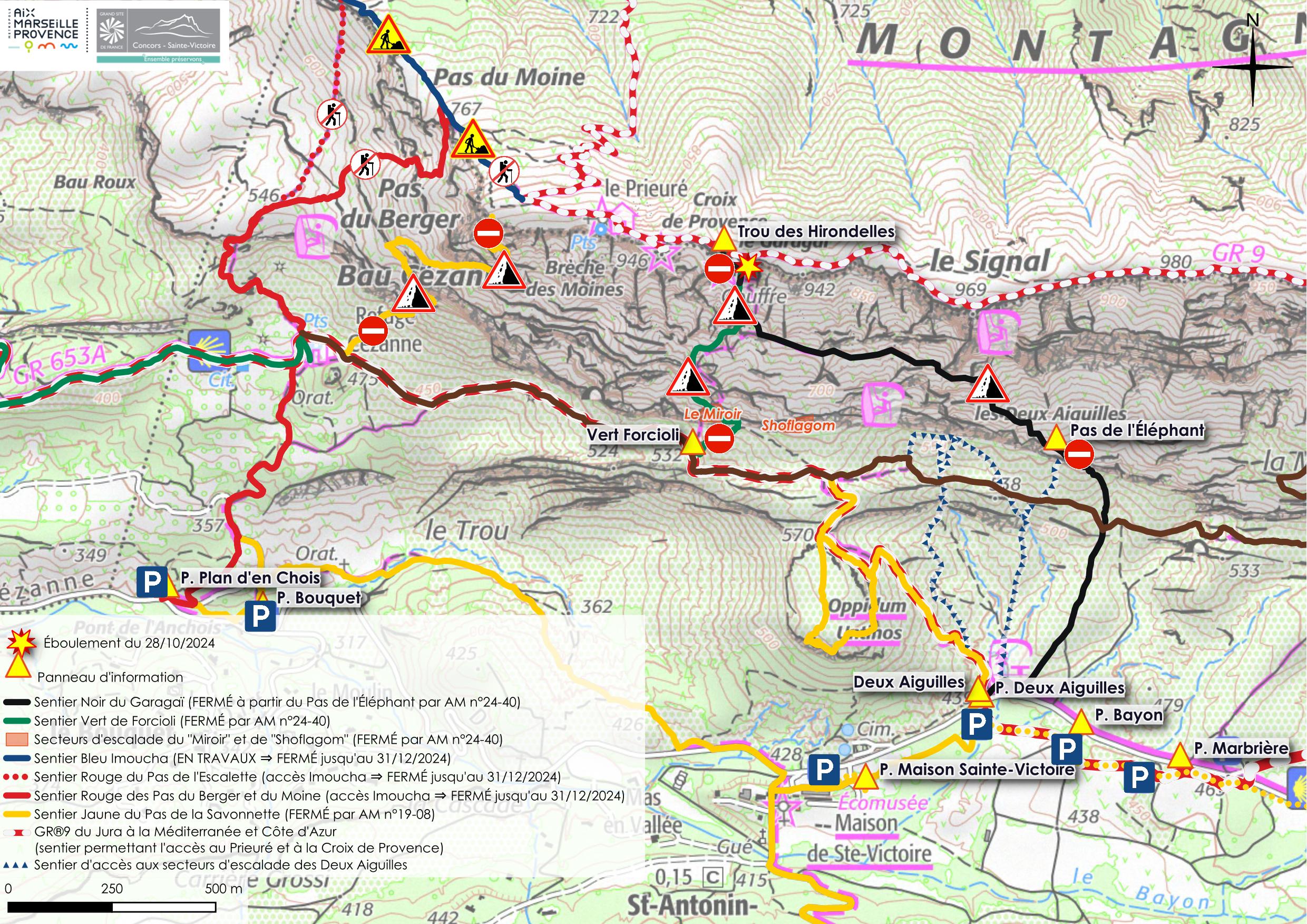 Éboulement Sainte-Victoire : fermeture de 2 secteurs d’escalade